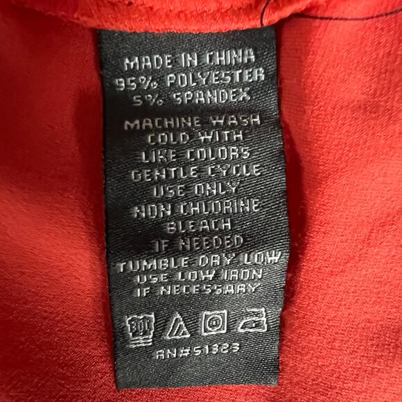 Vince Camuto Top Womens Large Career Office Business Casual Tomato Girl Colorful - Picture 7 of 9